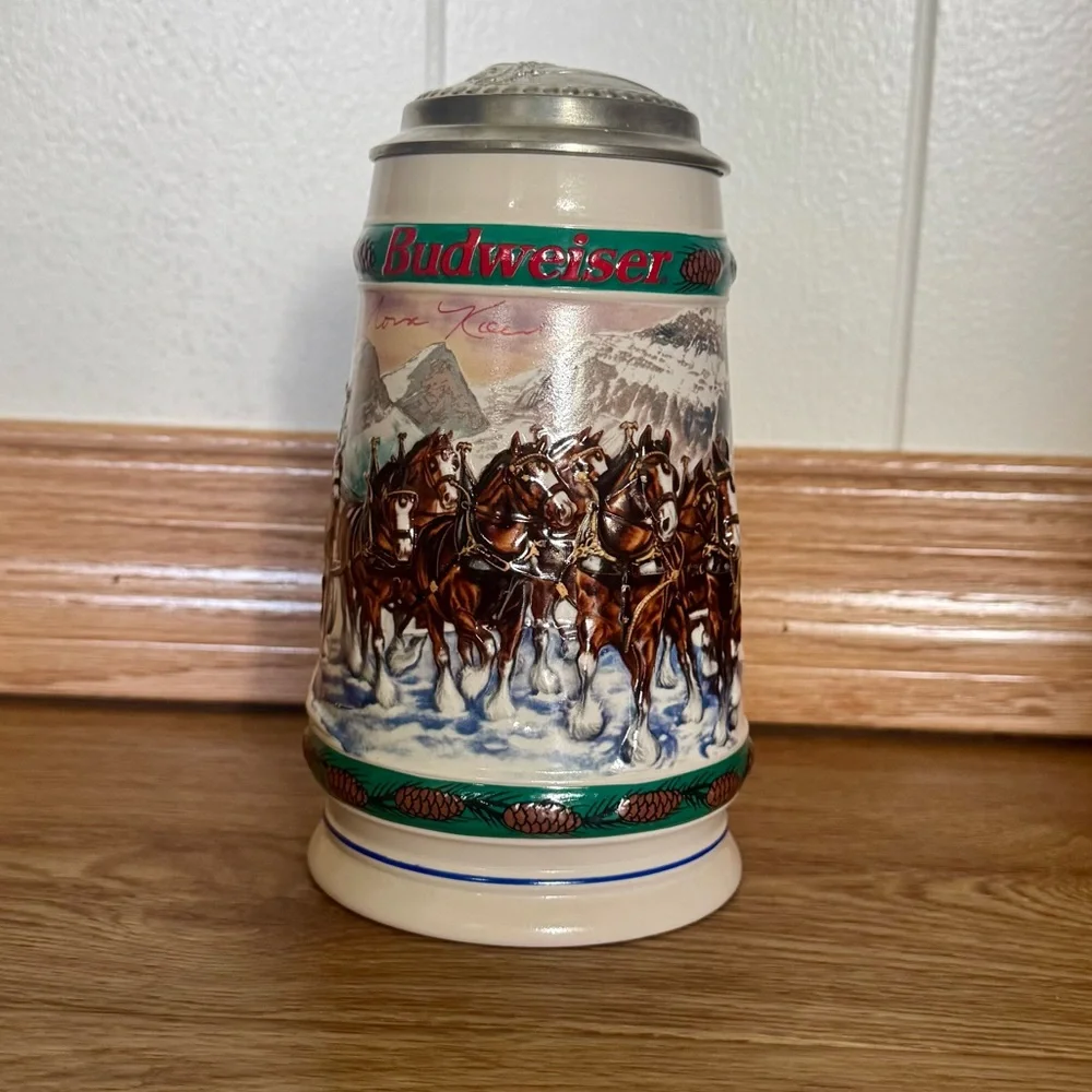 1993 Budweiser Holiday Stein SPECIAL DELIVERY Signature Edition Lidded CS1912S